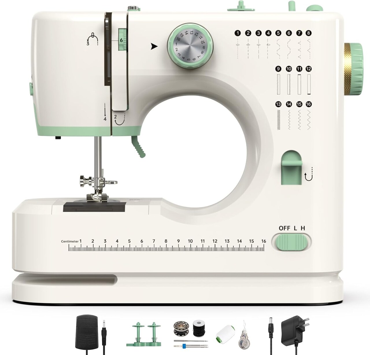 StitchMaster Pro:Ballet on twin needles.Sewing machine,sewing machine for beginners,Double needle and double thread,16 kinds of stitches.Sewing machine for Household,sewing machine for adults.